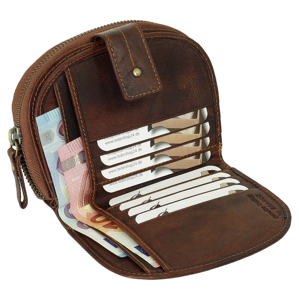Кошелек женский кожаный Luxury Brown, 13.5 см, фото №5