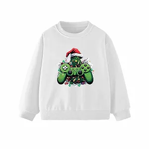 Пуловер для девочки с принтом, худи, с длинными рукавами, с круглым вырезом, повседневный свитшот, мягкий флисовый верх - Фото 1