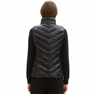 Безрукавка LIGHT WEIGHT VEST 1041486-14482 Tom Tailor Чорний M synthetic.ua - Фото 1