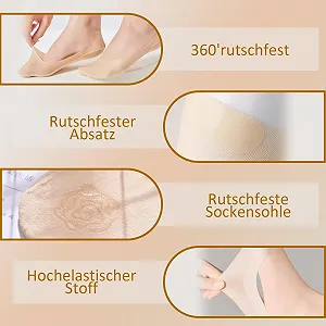 Шкарпетки жіночі Ankle, 5 пар, нейлонові, невидимі, дихаючі synthetic.ua - Фото 1