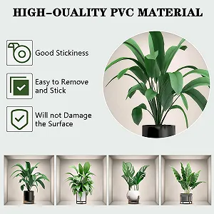 Наклейки на стіну Vase Wall Stickers 3D 4 шт. synthetic.ua - Фото 1