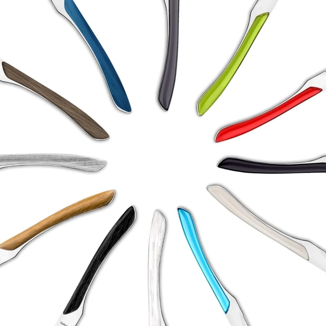 Набір столових приборів Amefa Eclat Nature Коричневий, 24 предмети на 6 персон, нержавіюча сталь, ручки з пластику з імітацією дерева, можна мити в посудомийній машині, фото №6 Набір столових приборів Amefa Eclat Nature Коричневий, 24 предмети на 6 персон, нержавіюча сталь, ручки з пластику з імітацією дерева, можна мити в посудомийній машині, фото №6