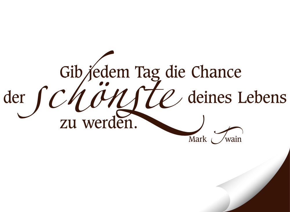 Наклейка на стіну Grandora W312 Цитата Give Every Day the Chance Коричневий 120 x 40 см, фото №2