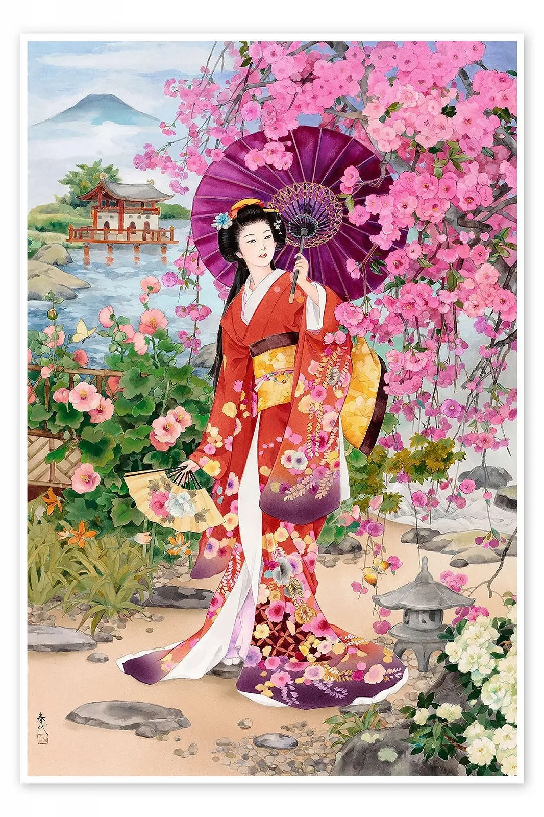 Постер Haruyo Morita Summer in Japan 40 x 60 см Розовый, фото №1