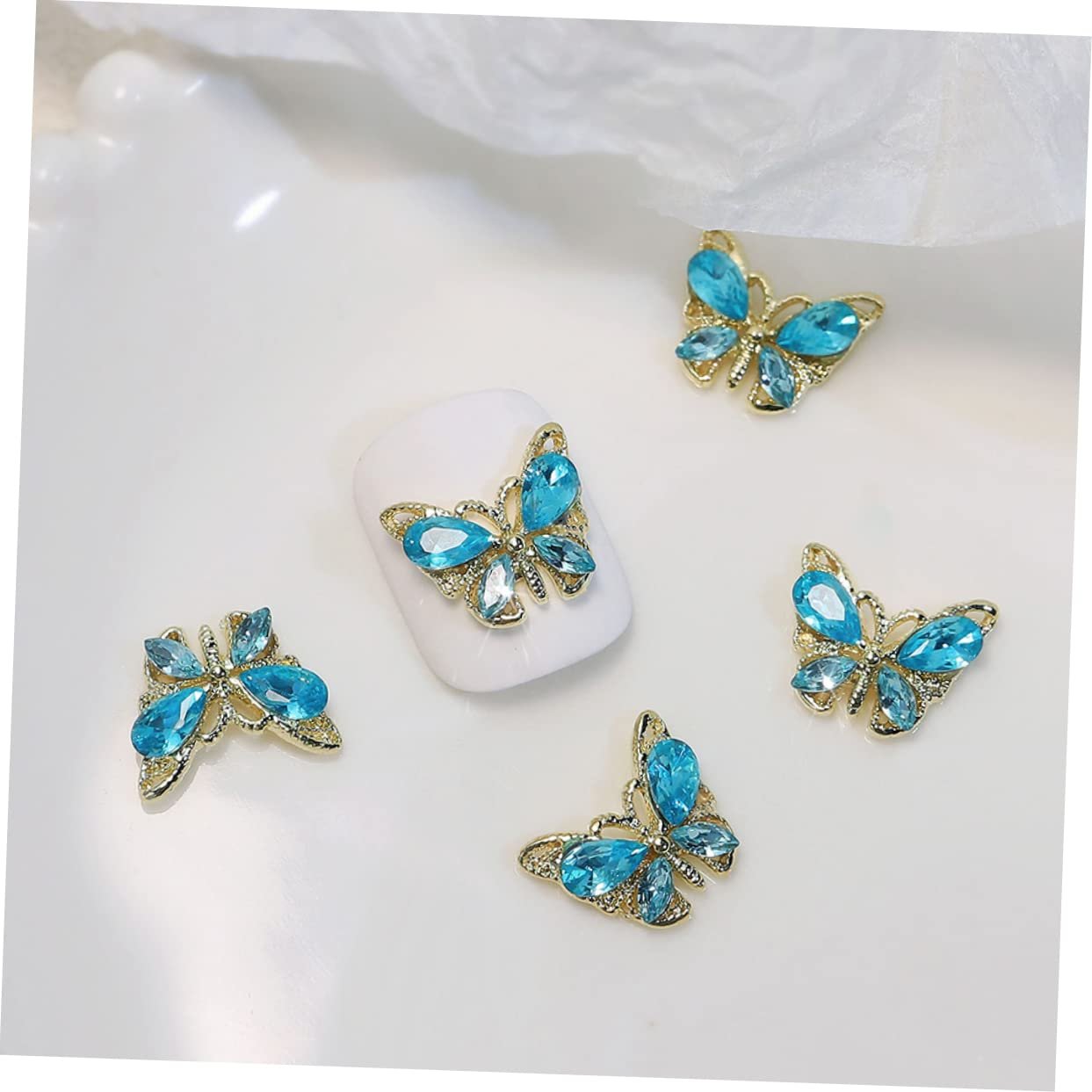 Прикраса для нігтів Beavorty Метелик Кристал Смола 3D Набір, фото №2