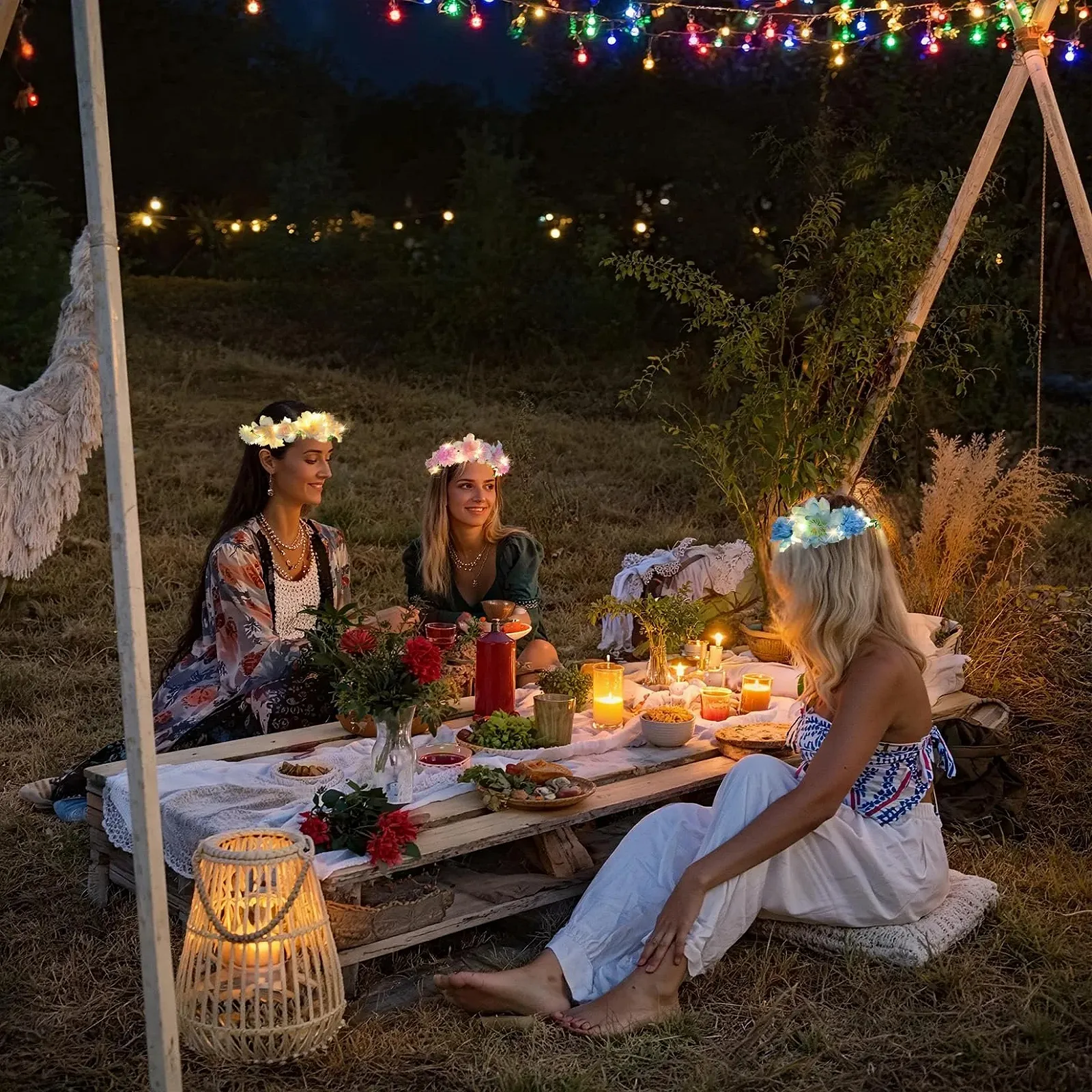 Венок на голову Herbst LED Цветочный, фото №7