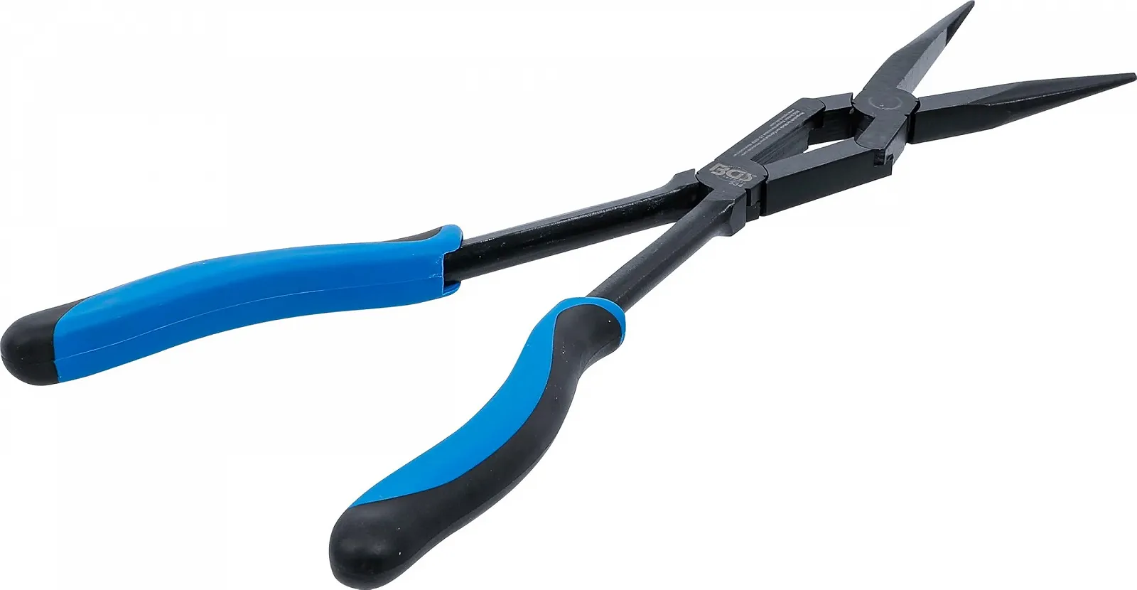 Плоскогубцы шарнирные BGS 534 с прямыми наконечниками, серебристо-черно-синие, 350 мм, фото №3