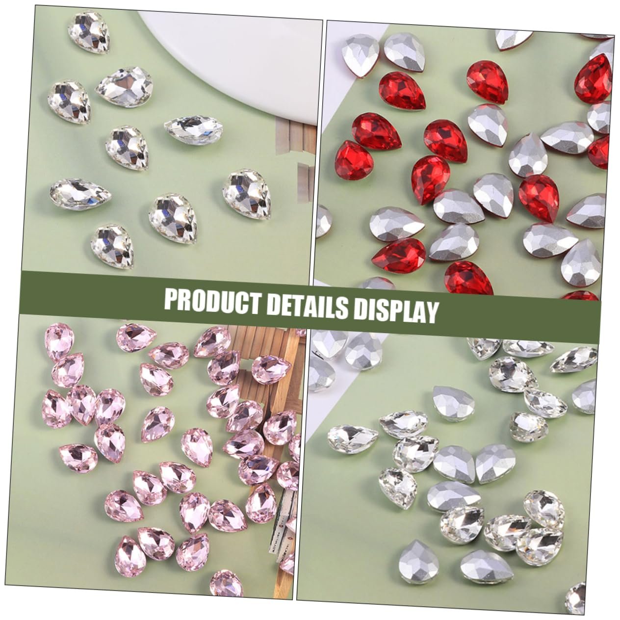 Набор бриллиантовых аксессуаров для ногтей 150 шт. Кристалл, фото №4