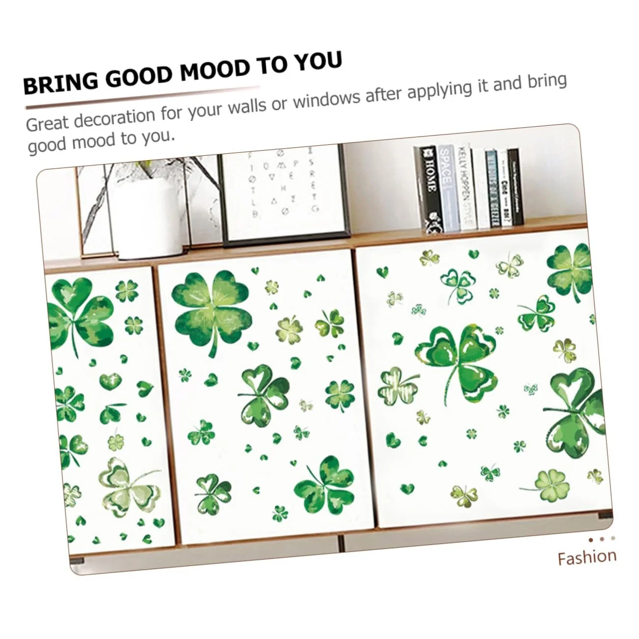 Настінна наклейка HEMOTON Four Leaves Clover PVC, фото №5