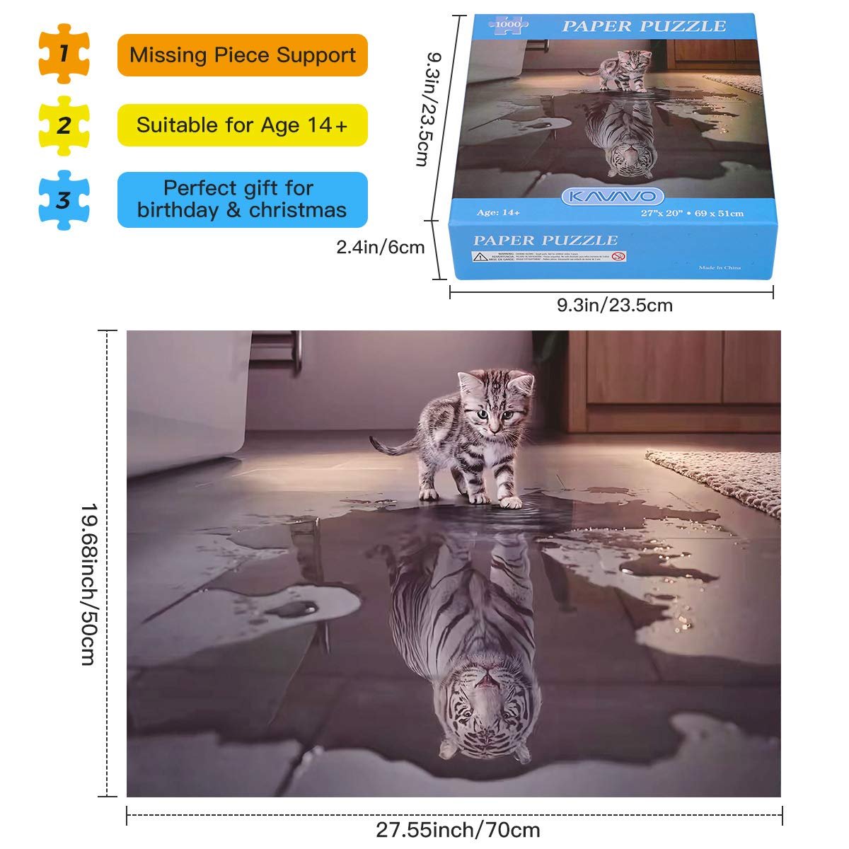 Пазл 1000 деталей 70 x 52 см, фото №2