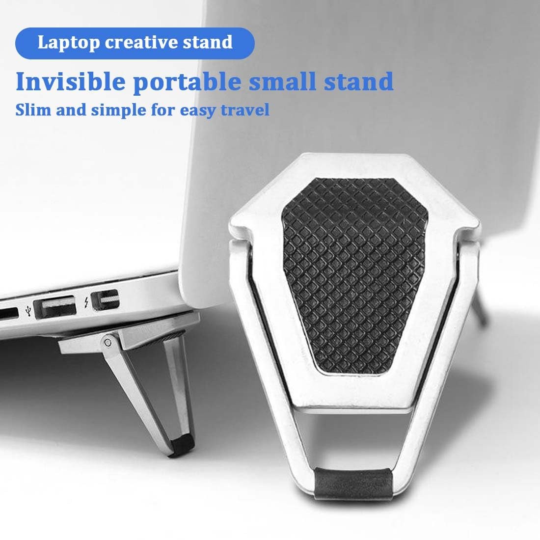 Підставка для ноутбука Mini Алюмінієва Охолоджуюча для клавіатури Ергономічна Легка для MacBook, Lenovo Планшетів та Ноутбуків, фото №3