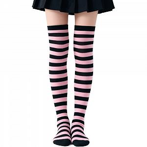 Носки DRESHOW Высокие выше колена, полосатые - Фото 1