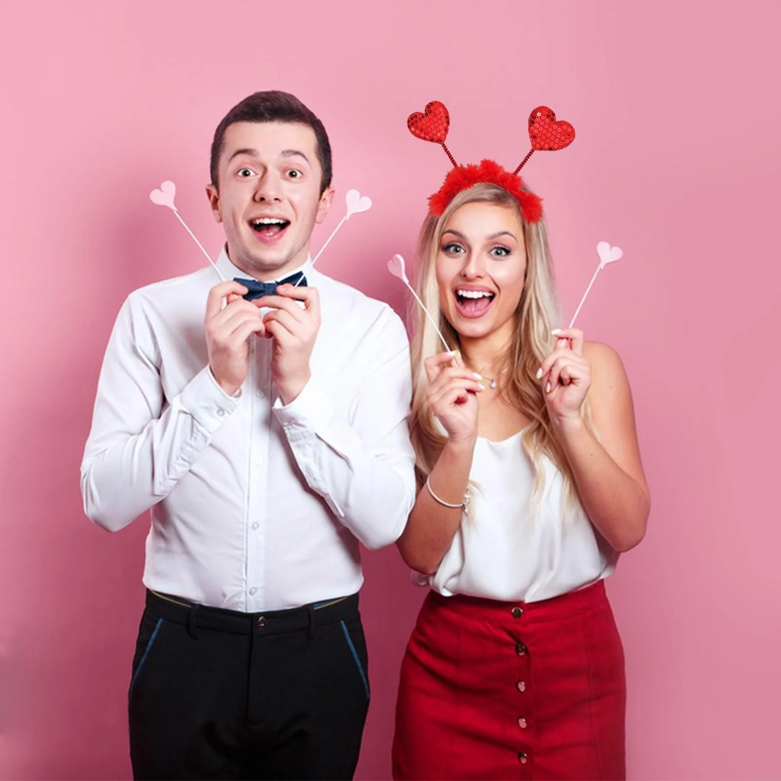 Обруч для волосся Серце Червоний, фото №3