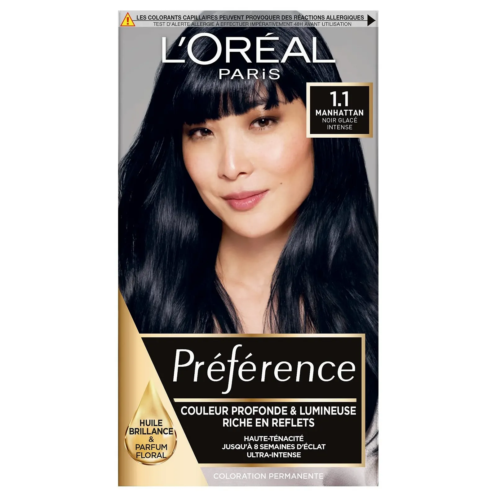 Фарба для волосся L'OREAL Preference Infinia Colour Extender 1.1 Чорний крижаний, фото №1 Фарба для волосся L'OREAL Preference Infinia Colour Extender 1.1 Чорний крижаний, фото №1