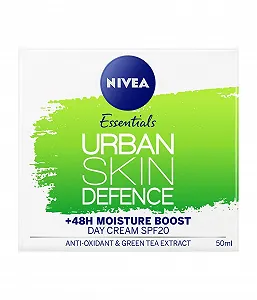 Денний крем для обличчя NIVEA Daily Essentials Urban Skin Defence SPF 20 з антиоксидантами та біо-екстрактом зеленого чаю 50 мл synthetic.ua - Фото 1