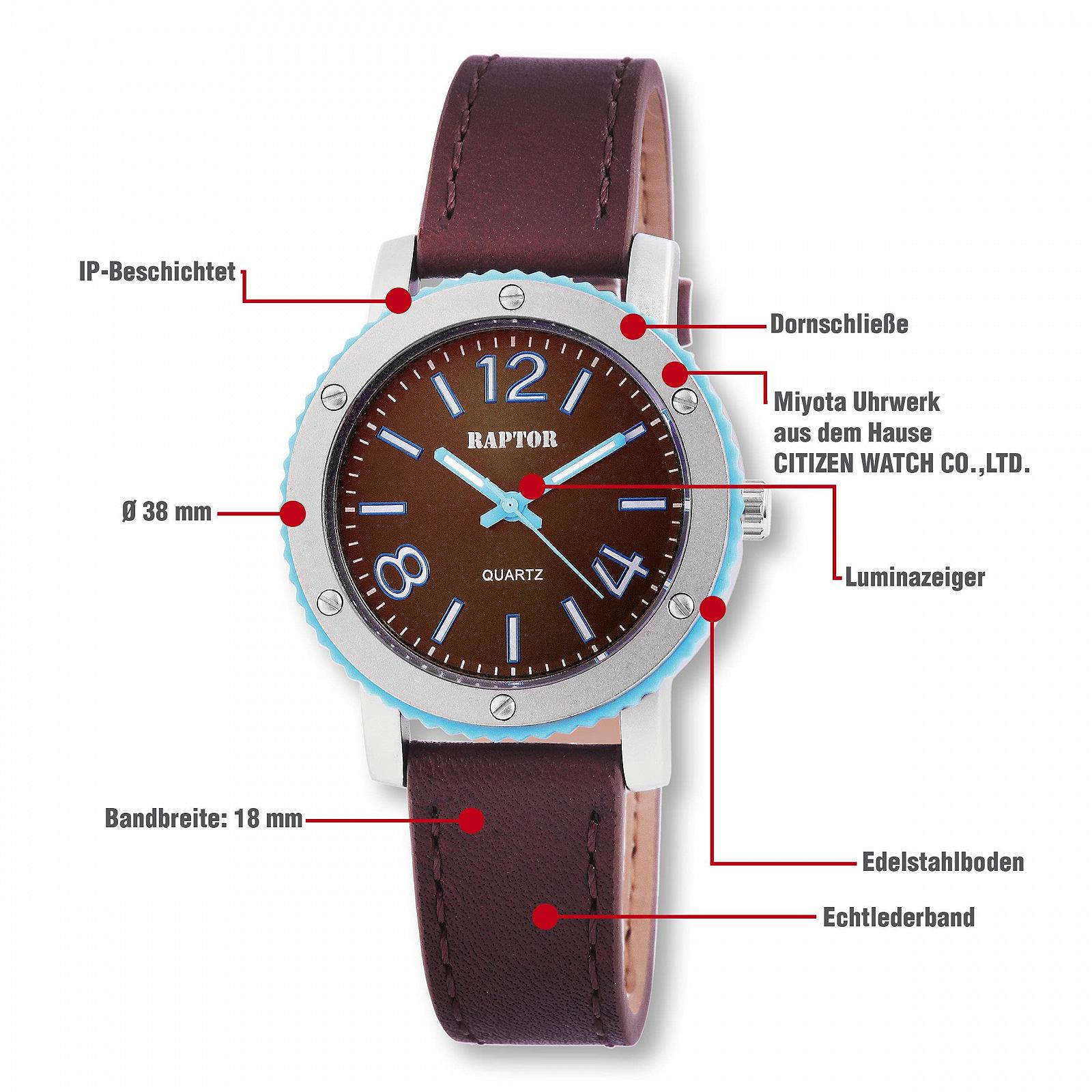 Женские часы Raptor Mira RA10081 Кожаные часы Аналоговый кварцевый, фото №4 Женские часы Raptor Mira RA10081 Кожаные часы Аналоговый кварцевый, фото №4