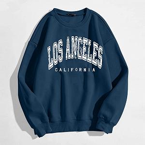 Винтажный свитшот Los Angeles California, женский, повседневный, с круглым вырезом, Los Angeles, свободный, с длинными рукавами, спортивный, для колледжа, с принтом synthetic.ua - Фото 1