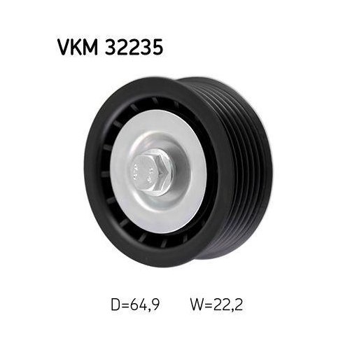 Напрямний/обвідний ролик SKF VKM 32235 поліклинового ременя ALFA ROMEO FIAT LANCIA, фото №2