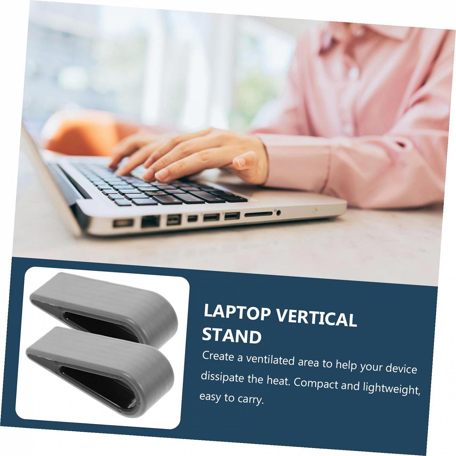 Підставка для ноутбука NOLITOY Силіконова 2 шт. Нековзна для ергономічного кута огляду, керування кабелями, компактна та портативна Чорний, фото №6 Підставка для ноутбука NOLITOY Силіконова 2 шт. Нековзна для ергономічного кута огляду, керування кабелями, компактна та портативна Чорний, фото №6