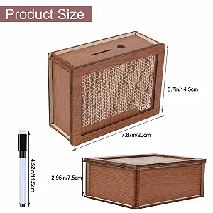 Скарбничка Wooden Money Box 5000 Euro з лічильником Дерев'яна synthetic.ua - Фото 1