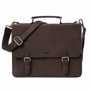 Купити Сумка через плече LEABAGS Gainsville для чоловіків і жінок, шкіряна, для ноутбука до 15 дюймів, червонувато-коричнева, богемна - Фото 1 Сумка через плече LEABAGS Gainsville для чоловіків і жінок, шкіряна, для ноутбука до 15 дюймів, червонувато-коричнева, богемна - Фото 1