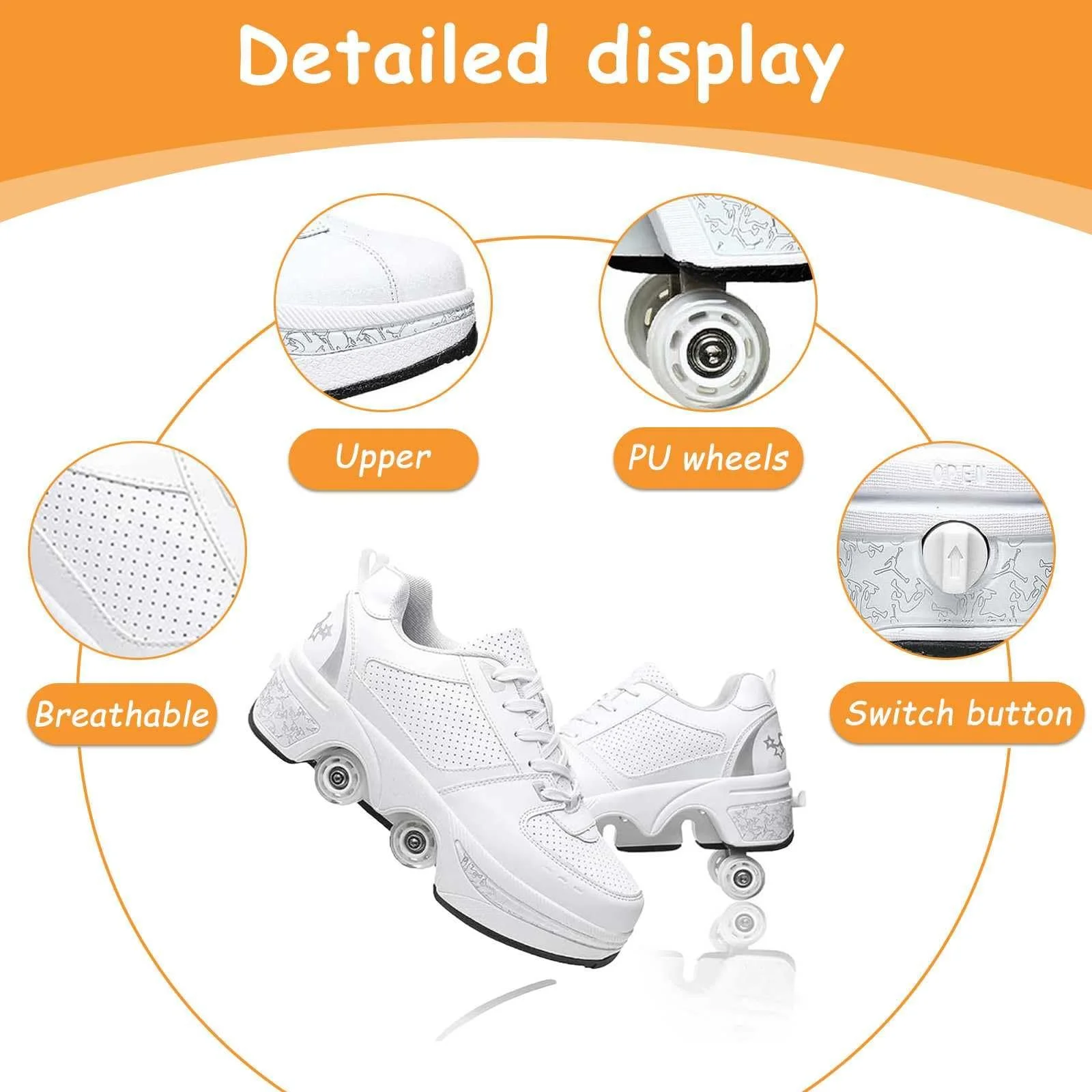 Роликовые Кроссовки Без Бренда 2 в 1, фото №4