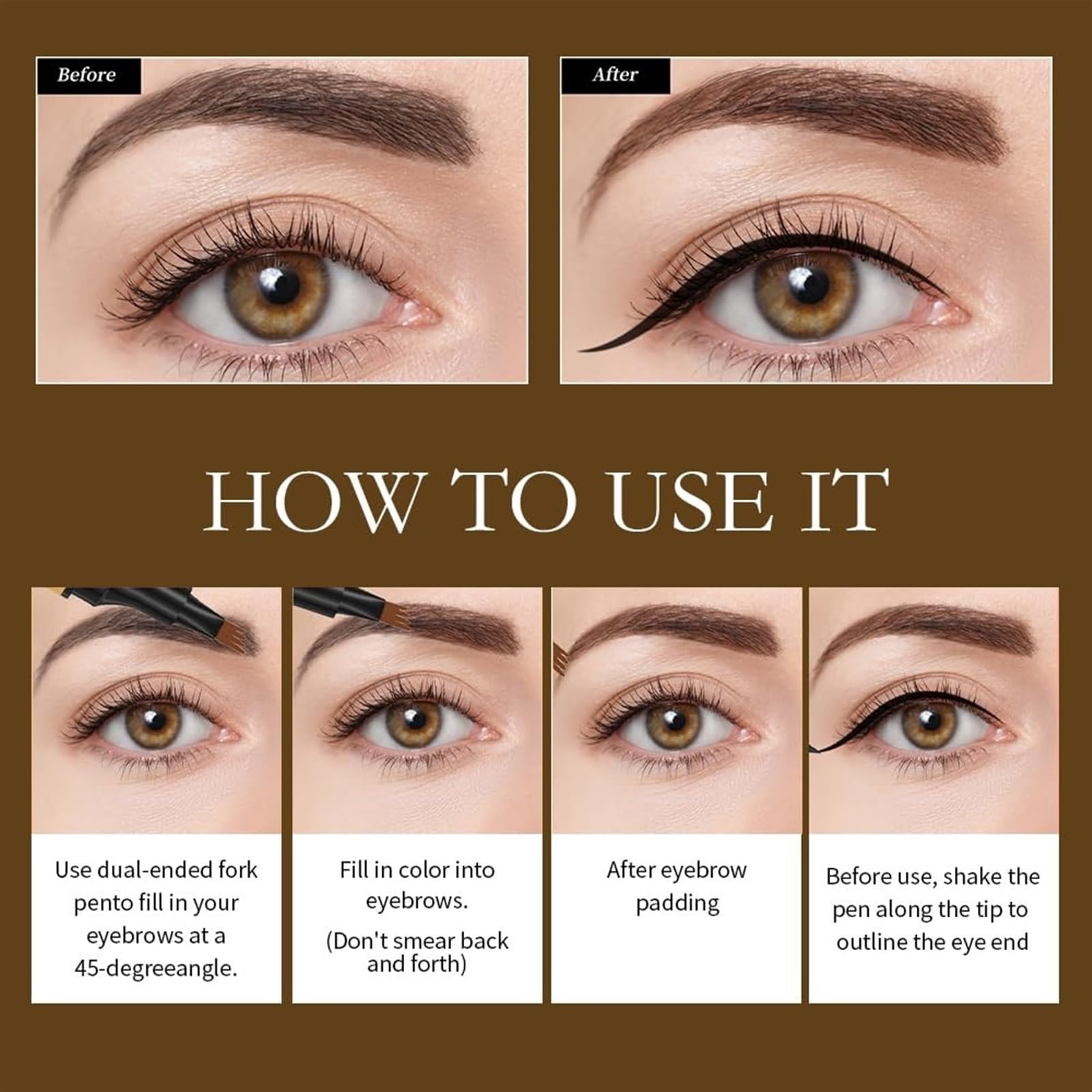 Олівець Magic 2-в-1 водонепроникний 3D Microblading, фото №2