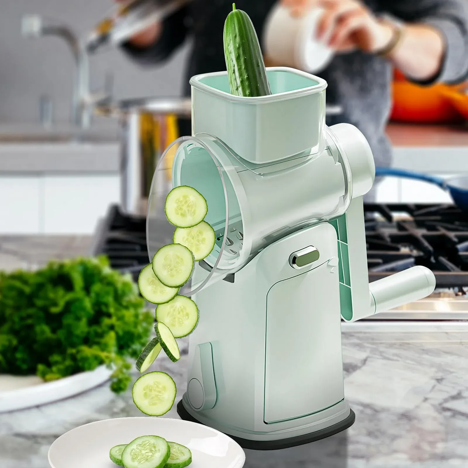 Овощерезка-терка, шинковщица, Вращающаяся, фото №3