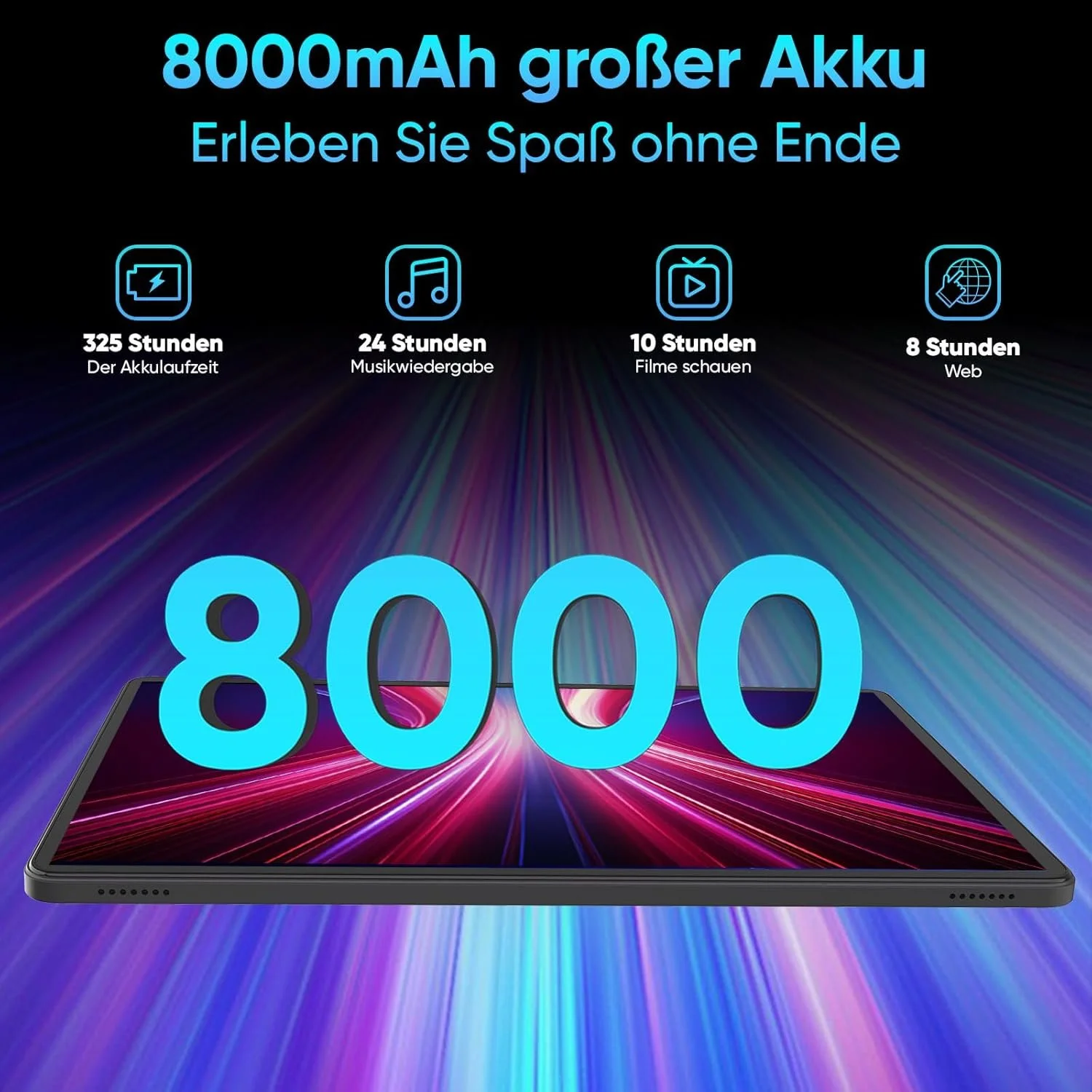 Планшет 11" COLORROOM C5 6+6/128Gb 8 ядер Android 14 8000 mAh Сірий, фото №5 Планшет 11" COLORROOM C5 6+6/128Gb 8 ядер Android 14 8000 mAh Сірий, фото №5