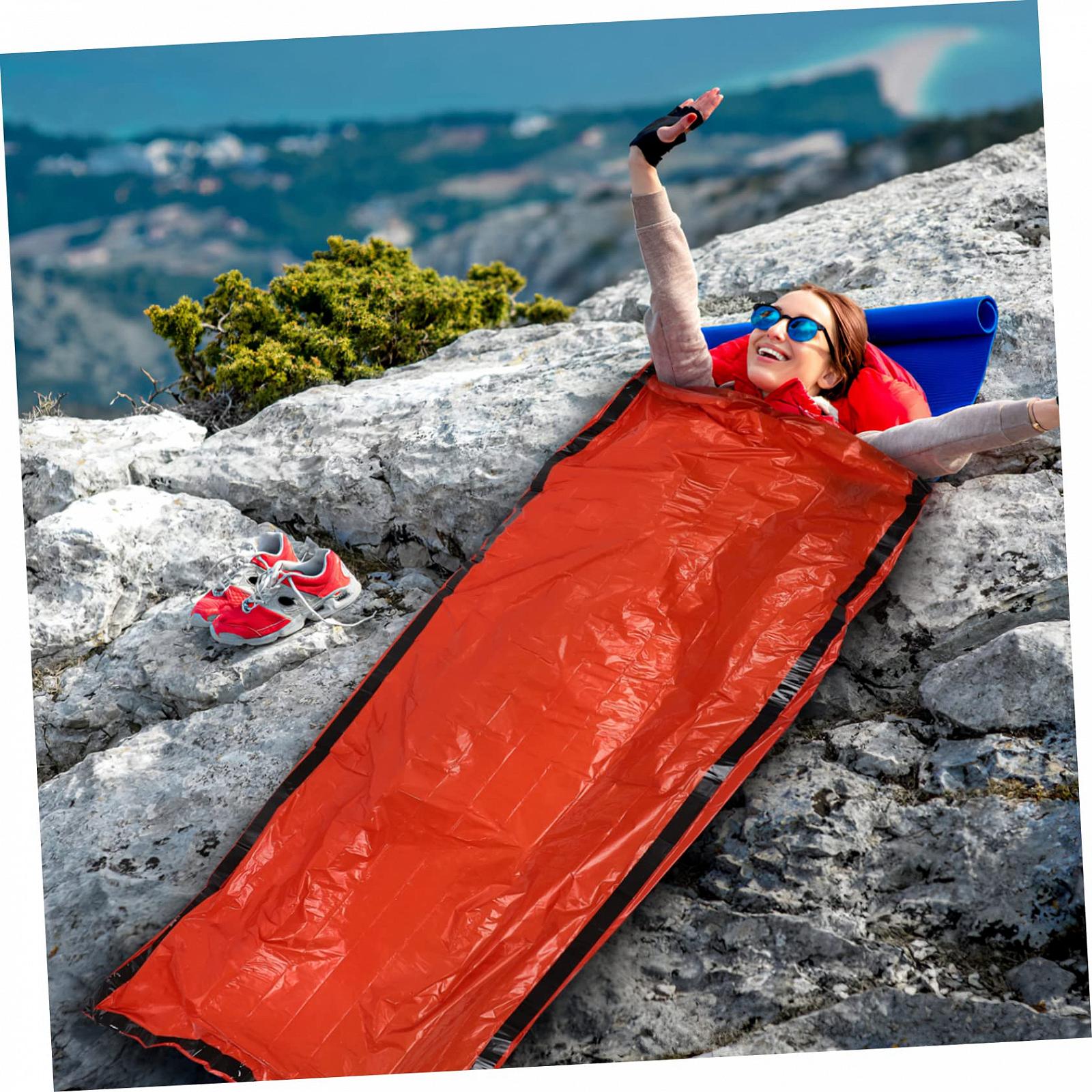 Мішок KOMBIUDA Sleeping Bag для дорослих утеплені ковдри для вулиці рятувальний ковдра стійкий до розривів PE матеріал, фото №2