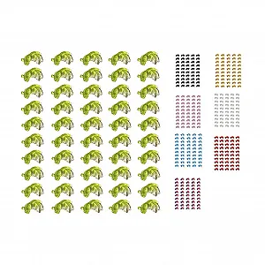 Наклейки для дизайна ногтей для вечеринок, 50 штук, украшения для маникюра, привлекательные 3D украшения для маникюра в форме золотой рыбки из смолы для женщин Черный synthetic.ua - Фото 1