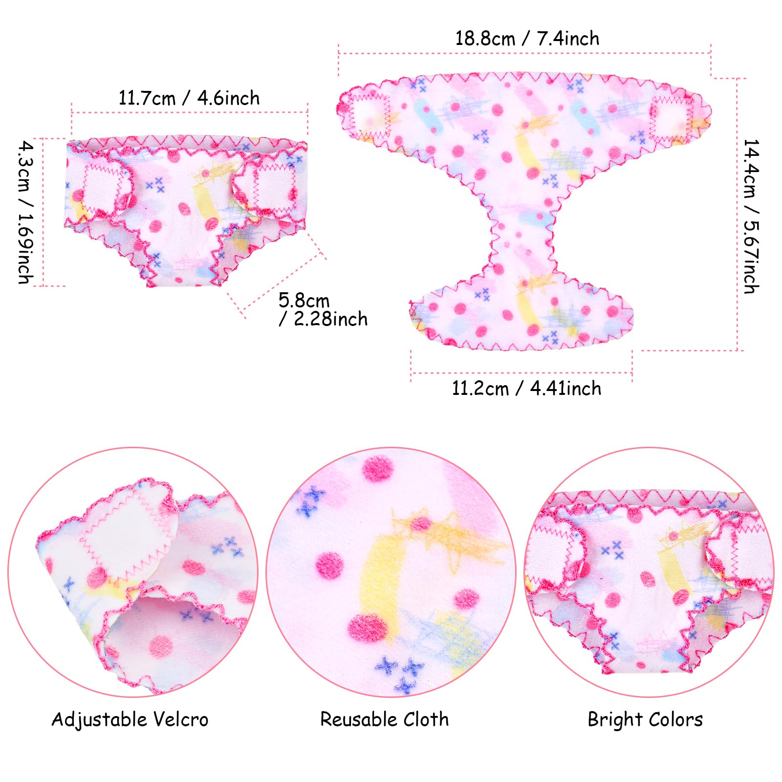 Підгузки для ляльок Aolso, набір, фото №2