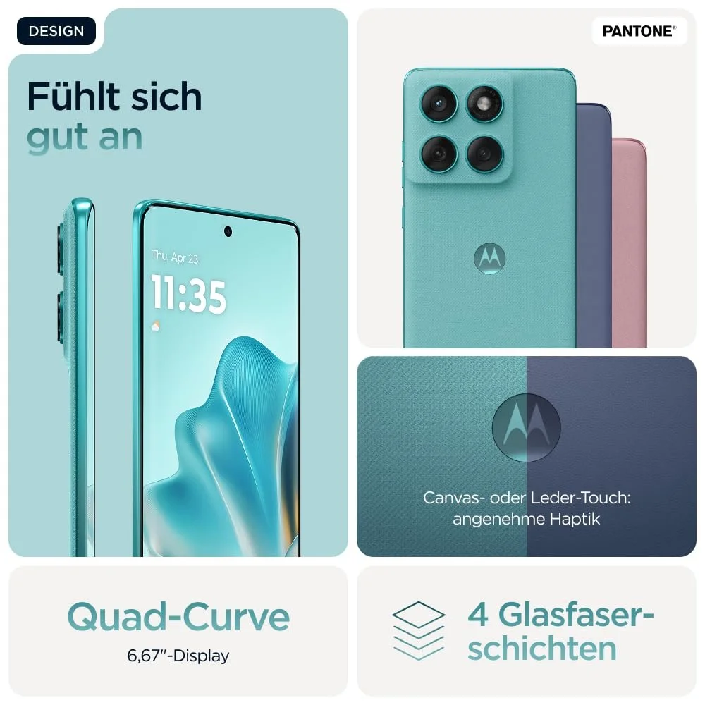 Смартфон Motorola Edge 60 Fusion Pantone Amazonite + Зарядное устройство Motorola 68W TurboPower, фото №4