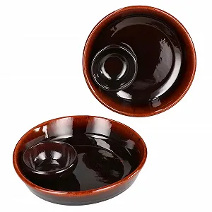 Миска MamboCat Juego Tapas, набор 2 шт, 14.3 см, темно-коричневая миска для оливок synthetic.ua - Фото 1