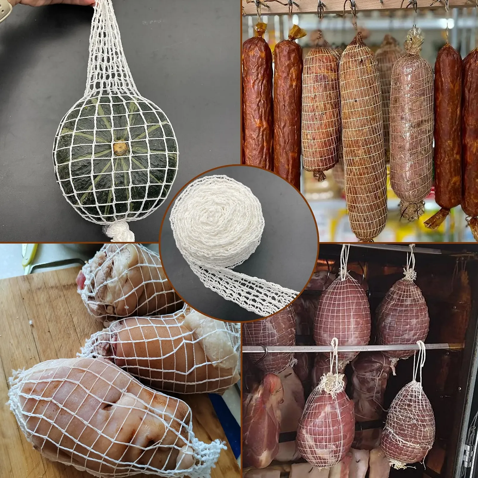 Сетка для мяса Calibre 16 хлопковая эластичная 2.5 м для жарки и копчения, фото №7 Сетка для мяса Calibre 16 хлопковая эластичная 2.5 м для жарки и копчения, фото №7
