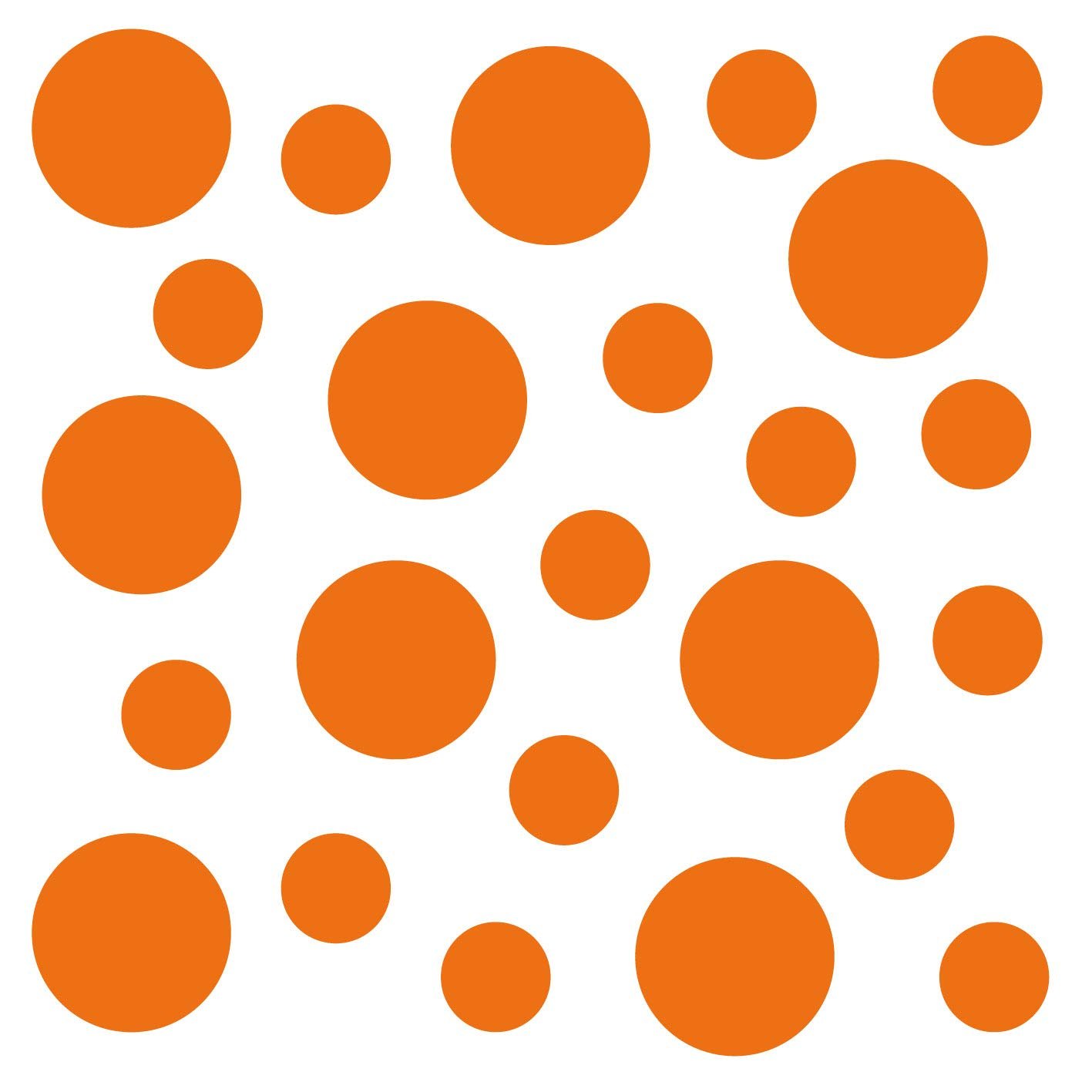Наклейка на стіну kleb-Drauf 24 Dots помаранчева матова, фото №1