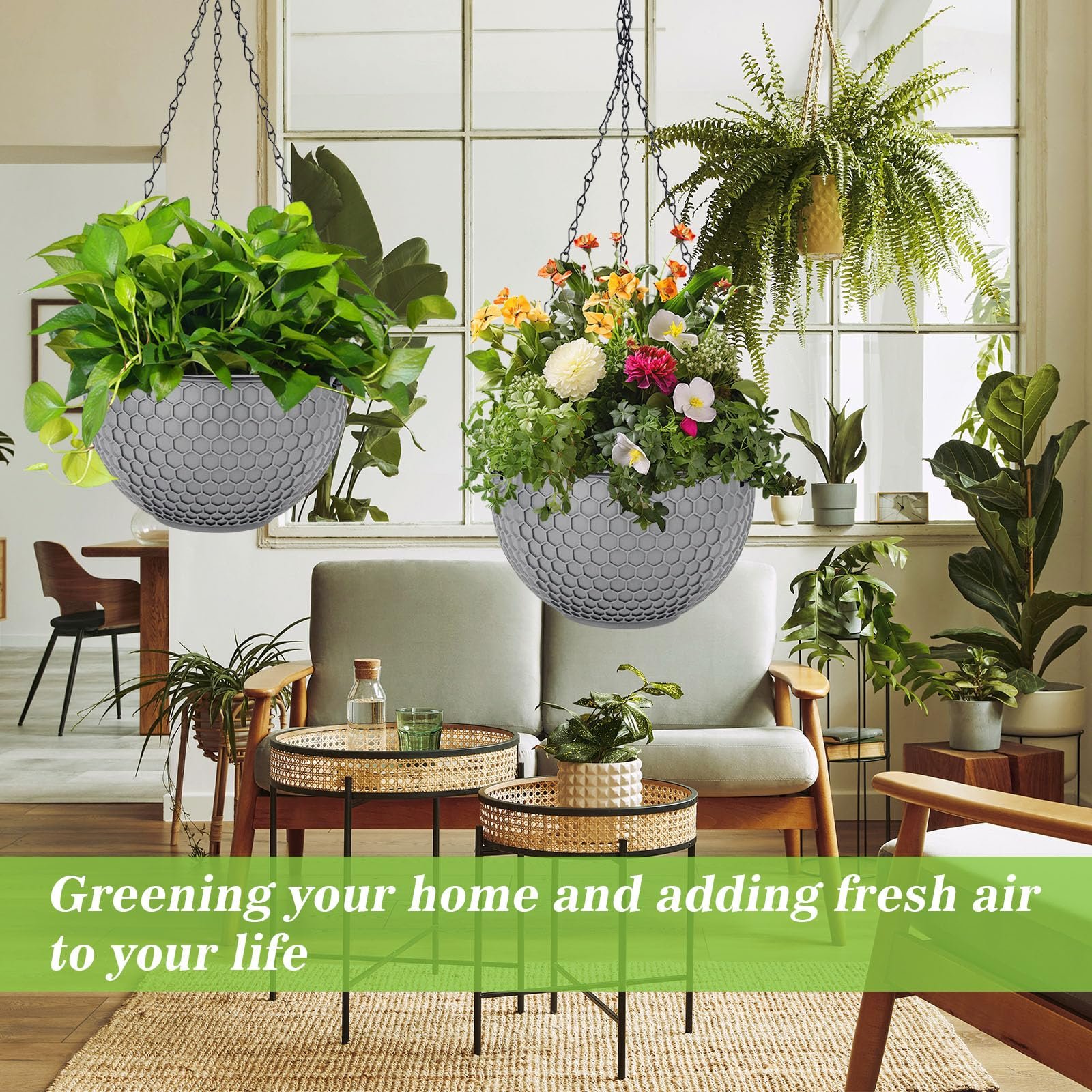 Підвісні квіткові горщики Набір з 2 шт. 21 cm, фото №7