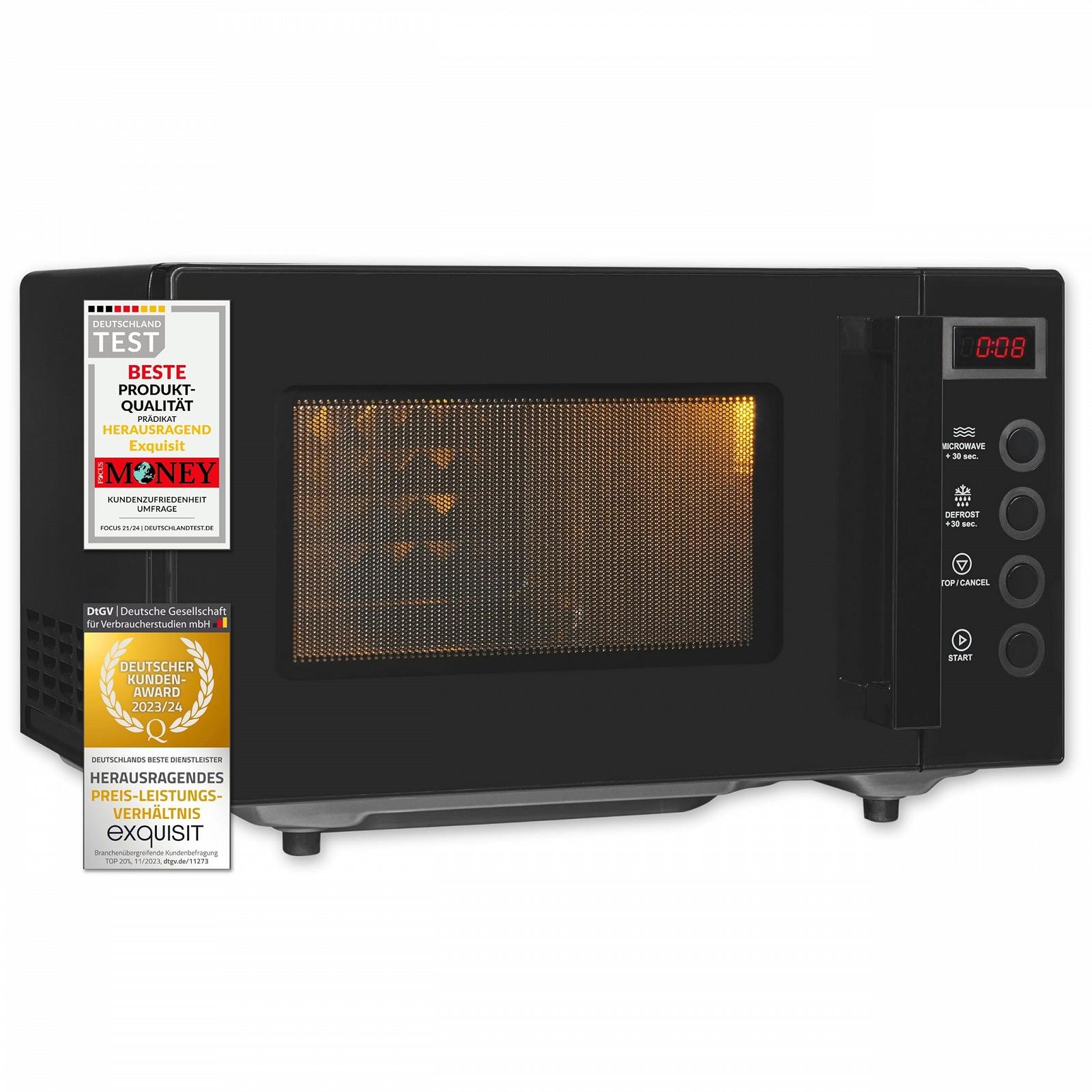 Мікрохвильова піч Exquisit MW7020-F-030DI 700 W 20 L 5 рівнів потужності Black, фото №1 Мікрохвильова піч Exquisit MW7020-F-030DI 700 W 20 L 5 рівнів потужності Black, фото №1