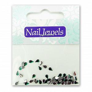 Капли со стразами Акриловые для дизайна ногтей EigenArt Изумруд - Фото 1