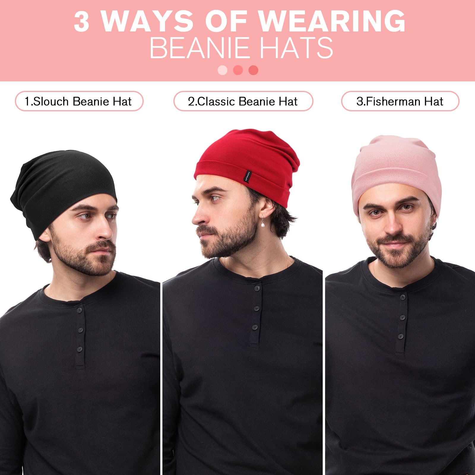 Шапка-біні HAMUNI Slouchy для жінок, Комфортна бавовняна, фото №7