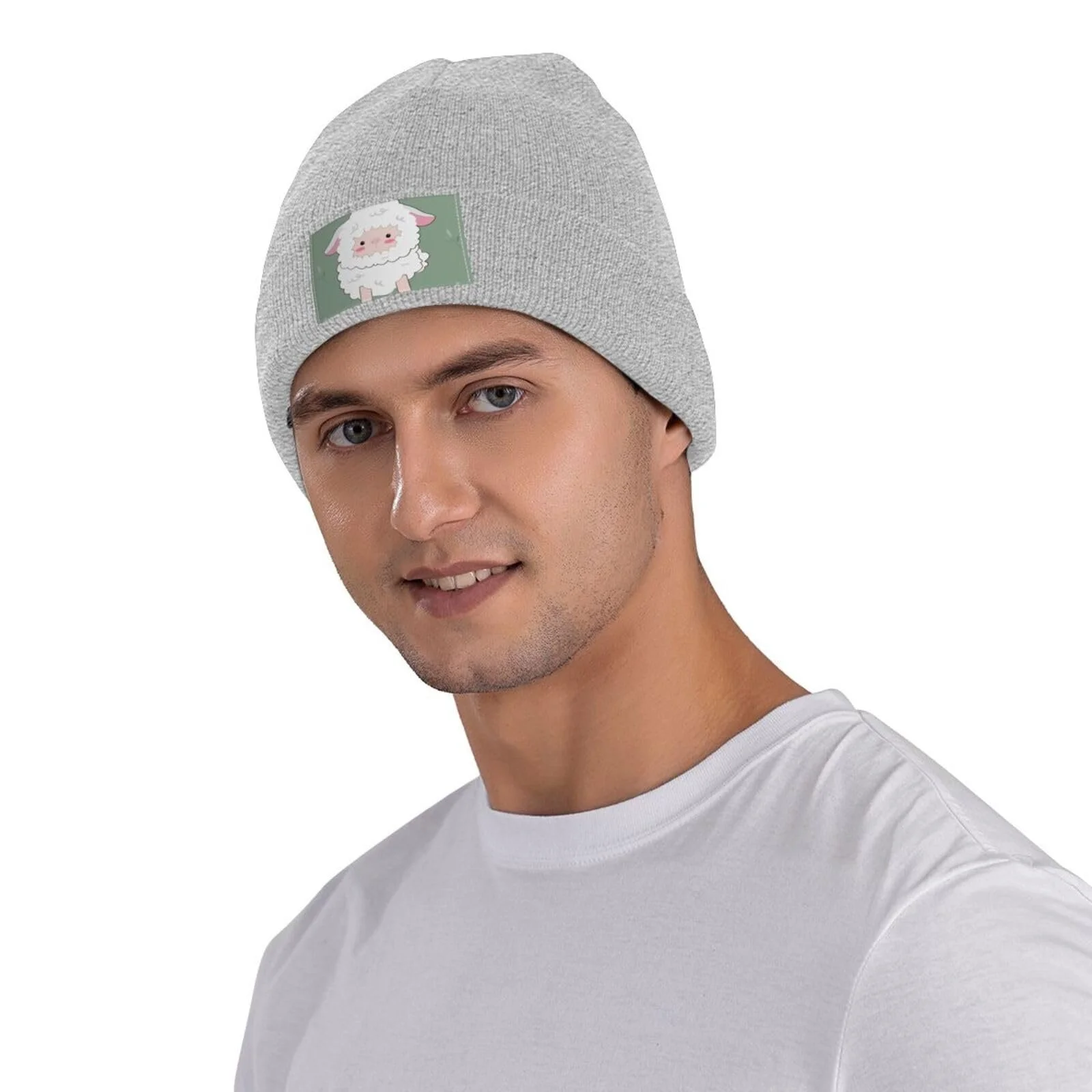 В'язана шапка BROLEO з зображенням милого ягняти, м'яка, фото №4 В'язана шапка BROLEO з зображенням милого ягняти, м'яка, фото №4
