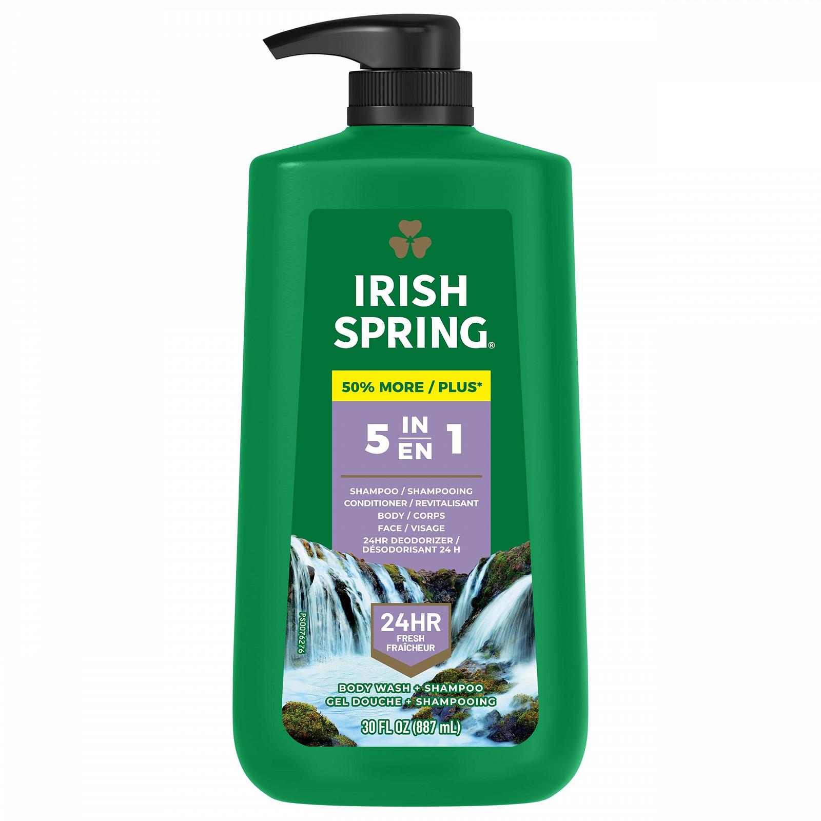 Гель для душу Irish Spring 5-in-1 Body Wash 30 oz (887 мл) з дозатором, фото №1 Гель для душу Irish Spring 5-in-1 Body Wash 30 oz (887 мл) з дозатором, фото №1