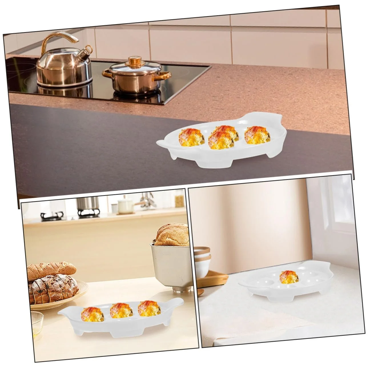 Форма для запекания улиток SOIMISS Keramik 7 дюймов с ручками гладкая поверхность, фото №6