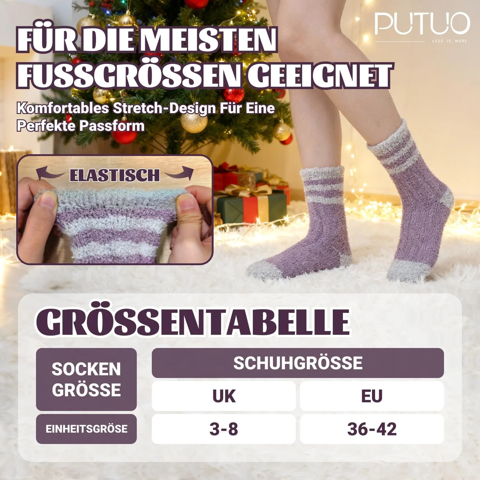 Носки PUTUO Женские Зимние Теплые: Пушистые Домашние Носки для Женщин, фото №5 Носки PUTUO Женские Зимние Теплые: Пушистые Домашние Носки для Женщин, фото №5