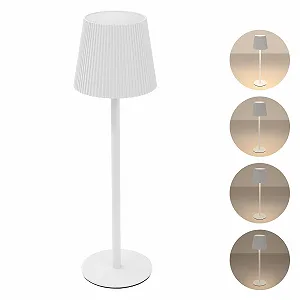 Настільна лампа ML-Design LED Бездротова Сенсорна 4 рівні яскравості USB-C Ø10x36 см Біла - Фото 1