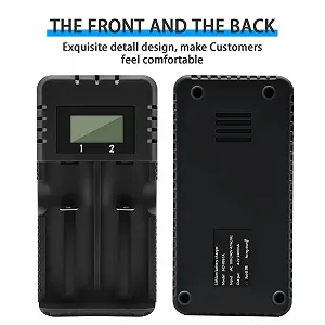 Зарядний пристрій Li-ion для акумуляторів LCD дисплей 2 слоти для 3.7В 26650/18650/14500/16340 Li-ion synthetic.ua - Фото 1