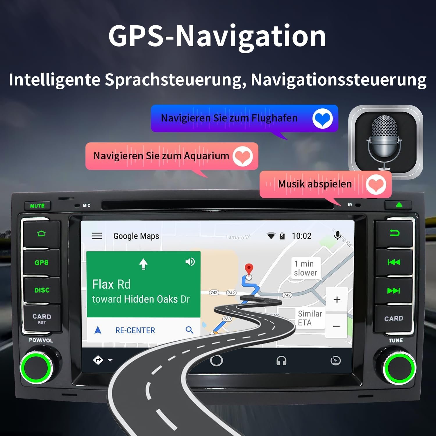 Штатна автомагнітола CAWELL KD-7077 для VW T5 Multivan & VW Touareg / 7" / Сенсорна / 4/64Гб / Android 12 / Apple CarPlay / Android Auto / Bluetooth / WI-FI / GPS / USB / CD / FM / RCA / DAB+ / 2DIN, фото №6