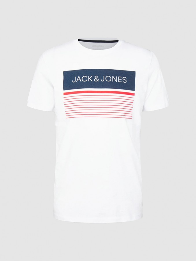 Футболка JJTRAVIS TEE SS CREW NECK 12221009- Jack&Jones Білий XL, фото №1