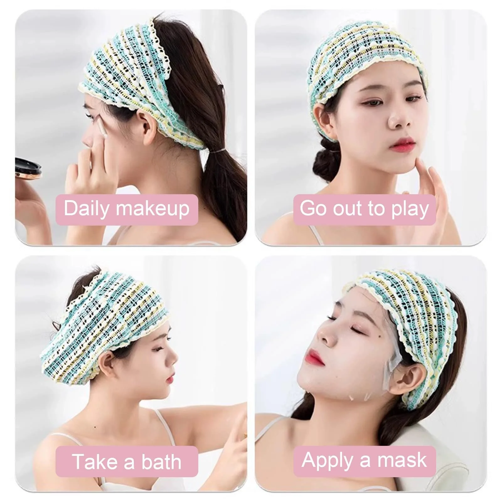 Пов'язка для волосся CATOR, для спа-процедур для вмивання обличчя, фото №4