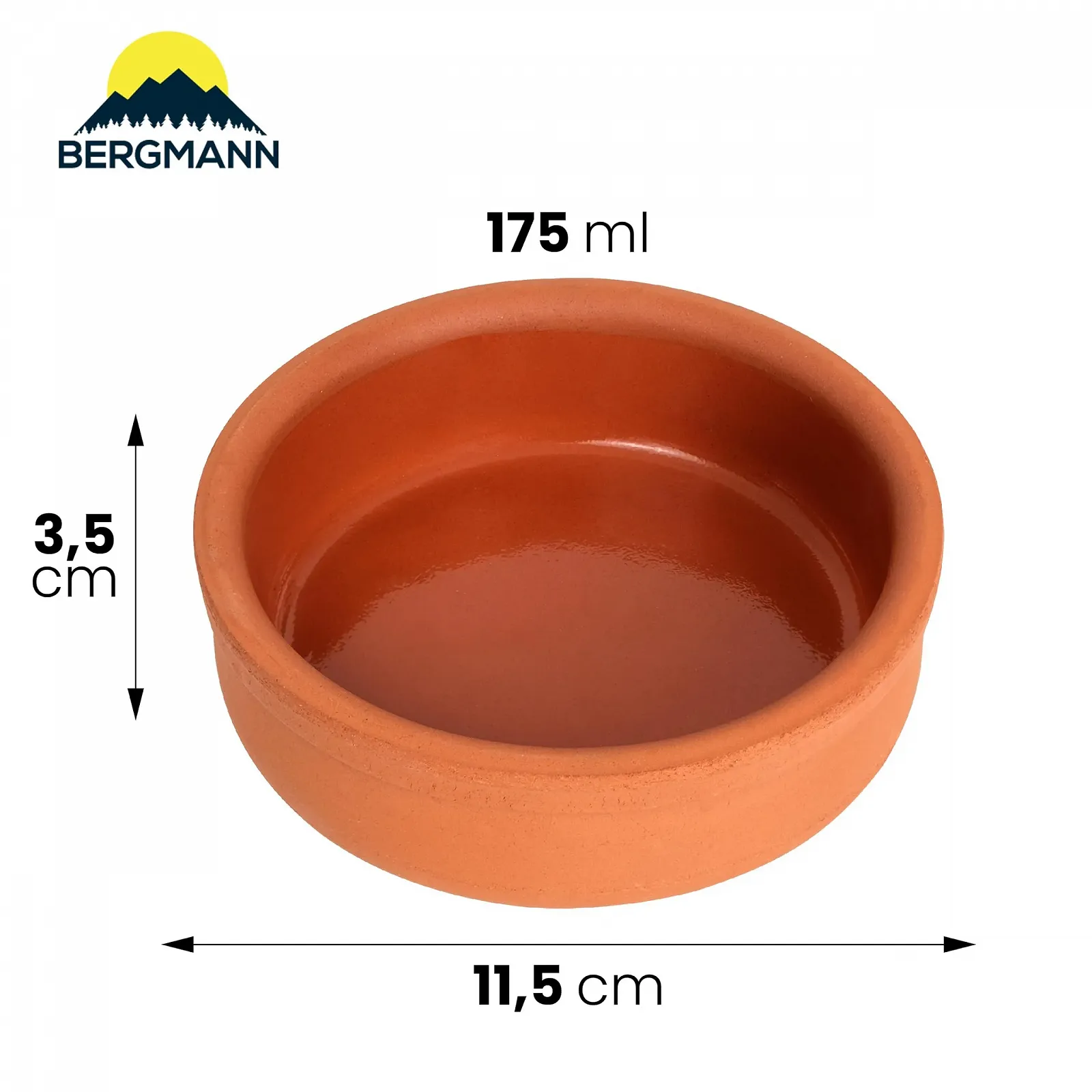 Набір форм для запікання Güvec 6 шт круглі міні глиняні для тапас та пудингу, фото №2